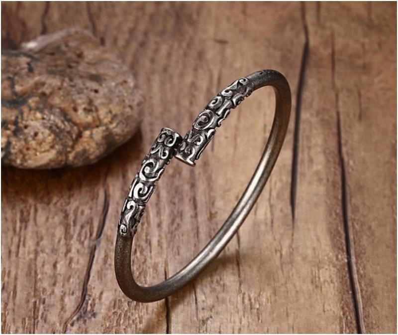 

Bangle Classic Fashion Metal Auspicious Cloud Men's Open Adjustable Bracelet Charm Atmosphere Casual Daily Jewelry Gift
