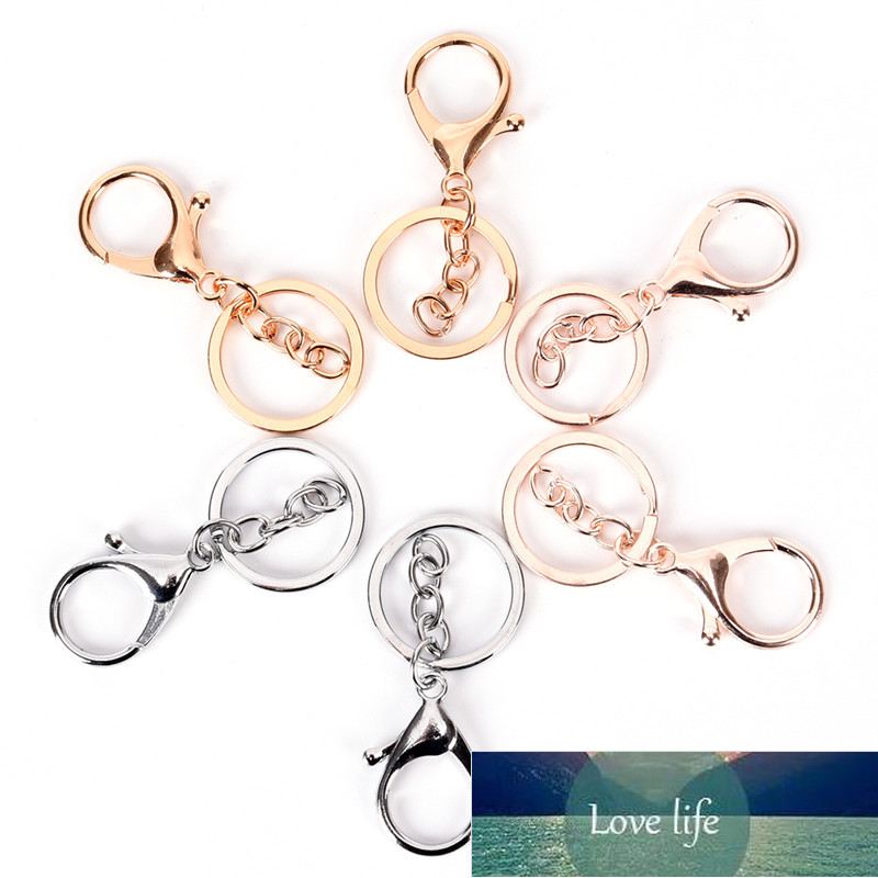 

10pcs/lot Alloy Lobster Clasp Keychains Keyring DIY Craft Jewelry Making Gold Silver Plated