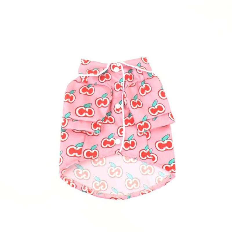 

Spring Summer Lovely Dog Apparel Cute Print Teddy Breathable T Shirts Indoor Outdoor Personality Schnauzer Pet Shirt