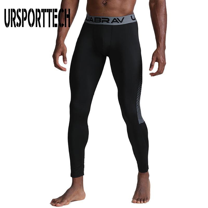 

Brand Men' Casual Pants Breathable Quick Dry Elastic Running Tights Mens Leggings Gym Fitness Basketball Sports Yoga, Black