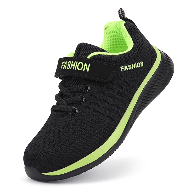 

Fashion Children Casual Shoes Kids Running Sneakers Comfortable Boys Sport Tenis Shoes New Lightweight Breathable Girls Sneakers 210329, Black