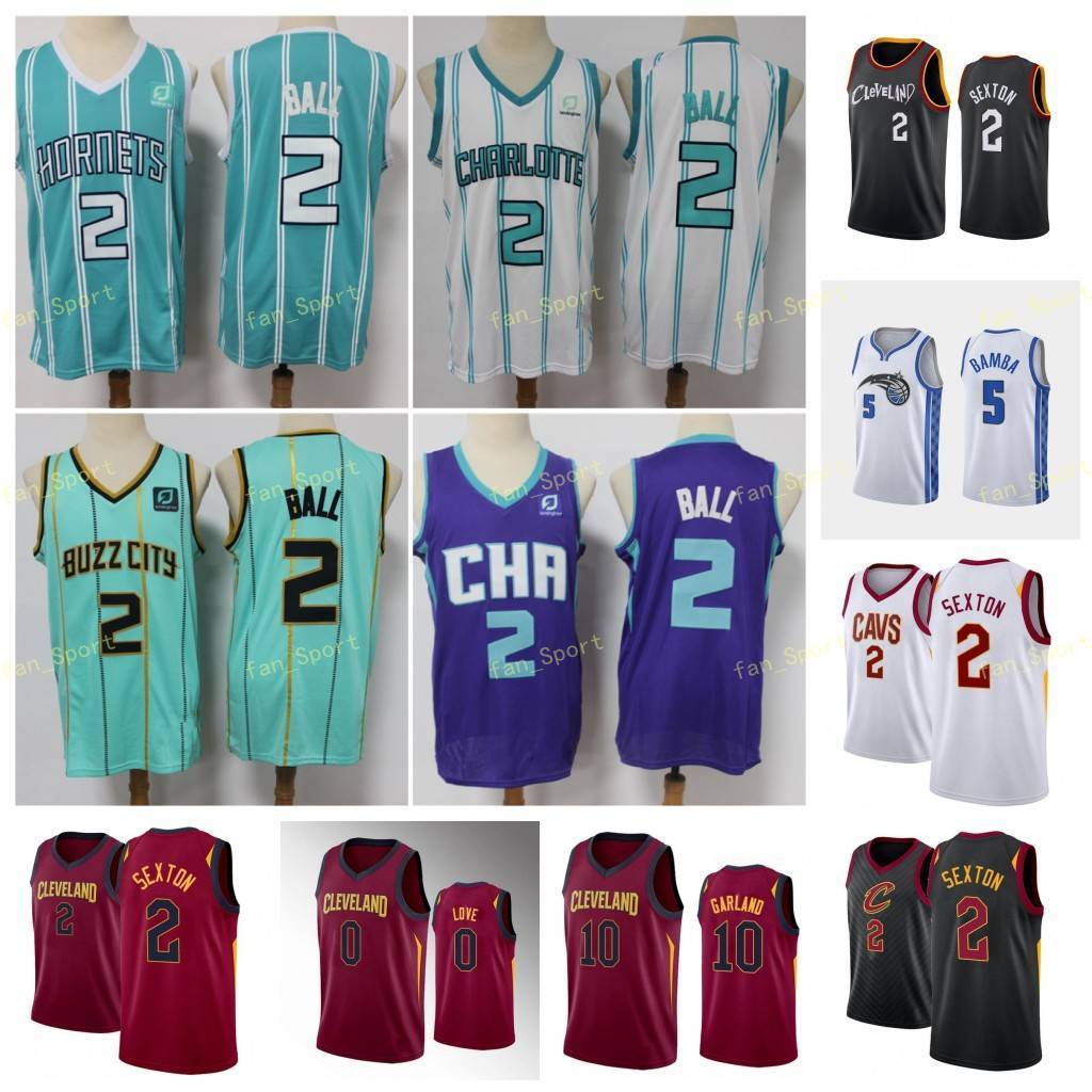 

City Earned Edition LaMelo 2 Ball Basketball Jerseys Collin 2 Sexton Darius 10 Garland Mohamed 5 Bamba Kevin 0 Love Men Stitched Size -3XL, As