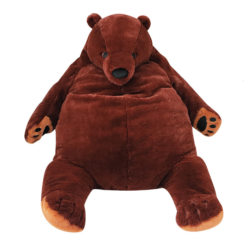 

& Animals 1pc 100cm Soft Teddy Plush Toys Dark Brown Bear Super Big Hugging Pillow Stuffed Animal Cushion Children Birthday Gift Q1215, White