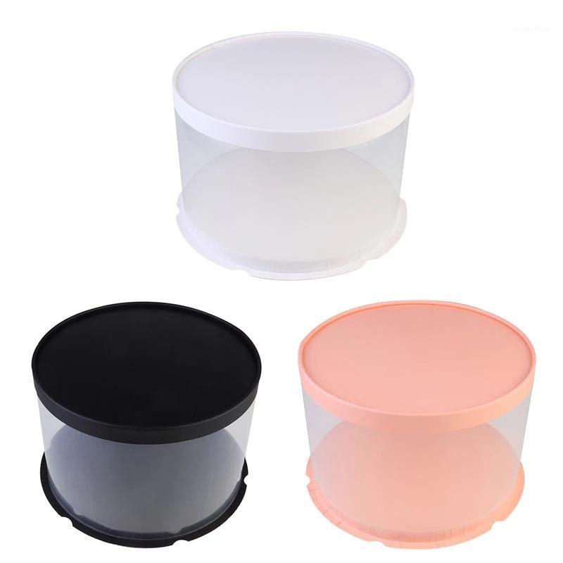 

Transparent Round Cake Box Dessert Packaging Boxes Dustproof Storage Flower Gift Exhibition Wrap