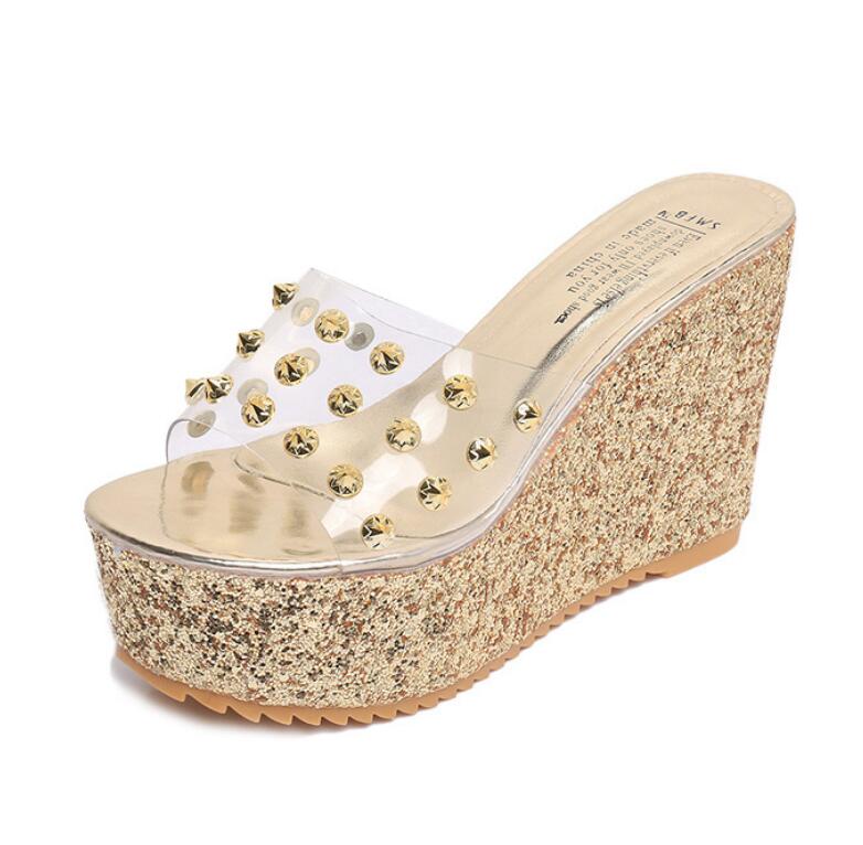 

2021 Summer Striped Platform Sandals Wedges Shoes For Women Hemp Rope Bottom Women's Espadrilles High Heels Slip On, 02