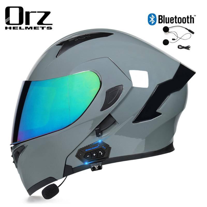 

Motorcycle Helmets ORZ Helmet Men 4 Seasons Earthquake Resistance Moto Full Face DOT Approved Colour, Orz-991-a1