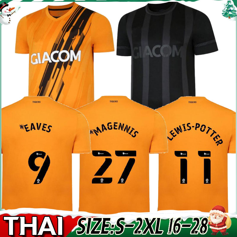 

Hull City soccer jerseys 2021/22 The tigers Amber Home black away jersey EAVES WILKS HONEYMAN football shirts ELDER HUDDLESTONE SMITH BERNARD shirt men kids kit top, Home+patch