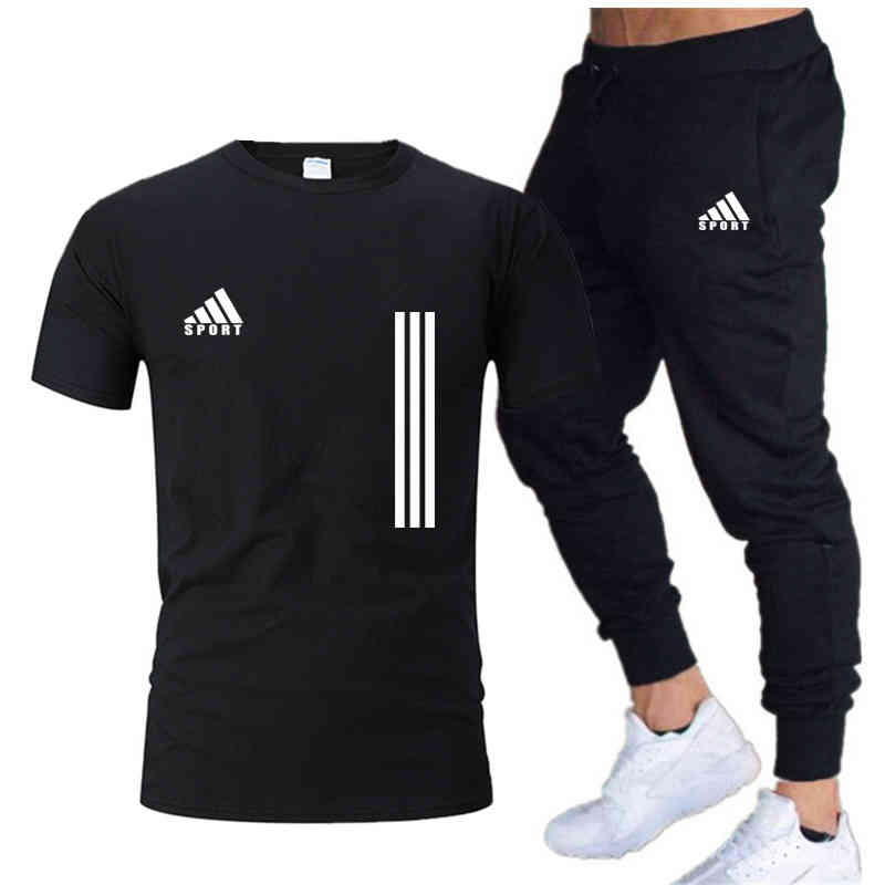 

2022 men's sportswear, short sved T-shirts and , casual sportswear, Gray