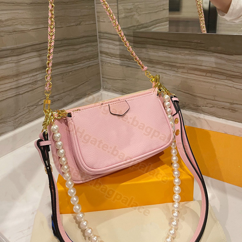 

Three Pieces Set Shoulder Bags 2021 Women Luxurys Designers Crossbody Clutch Leather Handbags Pearls Bag Tote Pruse Tassel Coin Purses Pochette Combination, No bags