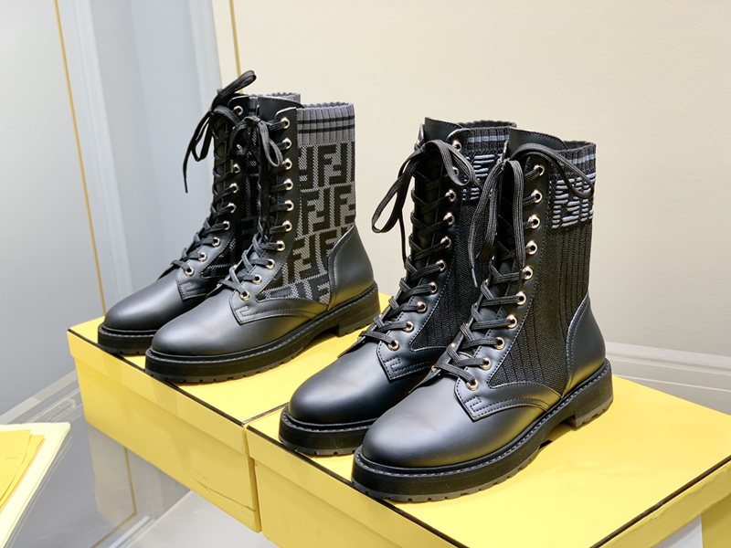 

2022 Top Quality Women Boots Chunky Heel Martin Boot Woman Winter Warm Ankle Snow Booties Lady Shoes Knitted Stretch Black Leather Knight Short Bootss with box -B086, Picture color choose