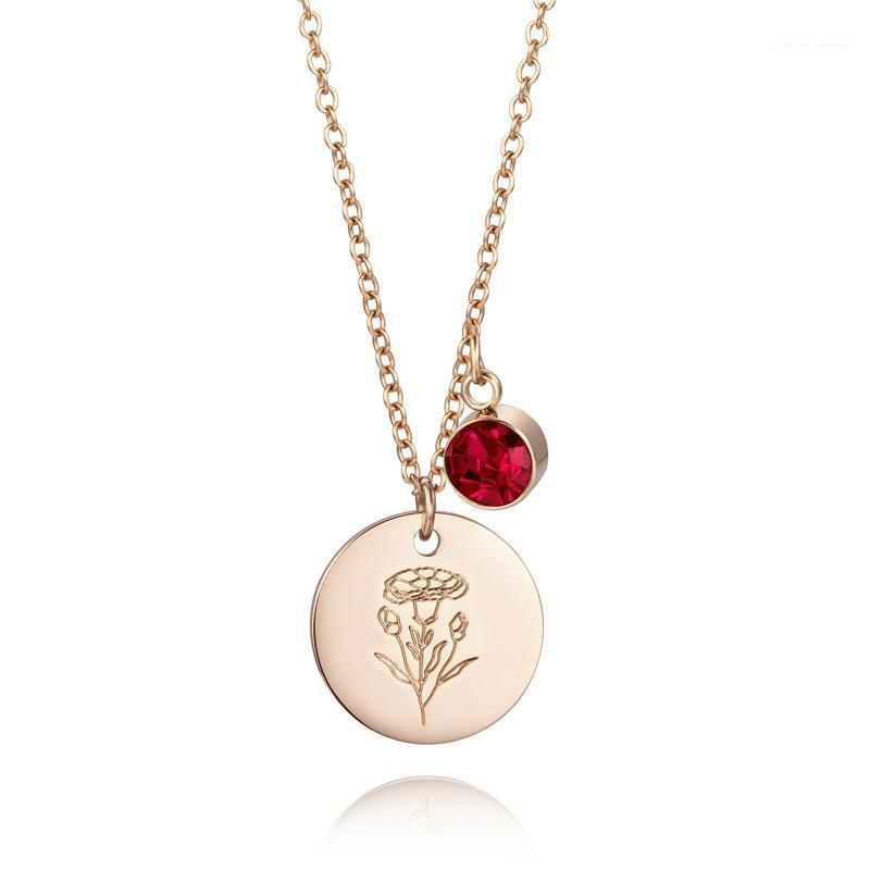 

Chains Amazon Selling Fashion Titanium Steel Necklace Accessories Twelfth Birthday Stone Female For Women