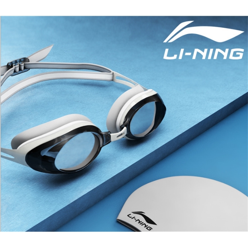 

Li Ning HD fog proof waterproof men's and women's large frame swimming myopia goggles lsjn167 glasses box
