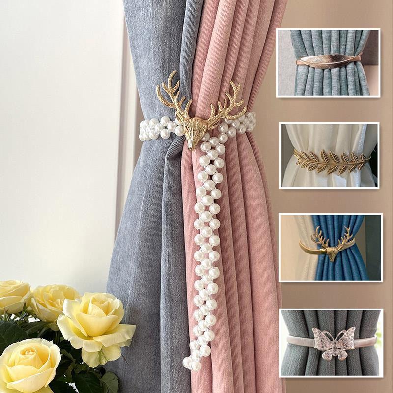 

Other Home Decor Fashion Elk Curtains Buckles For Living Room Window Tieback Holder Decorations Curtain Strap Accessories