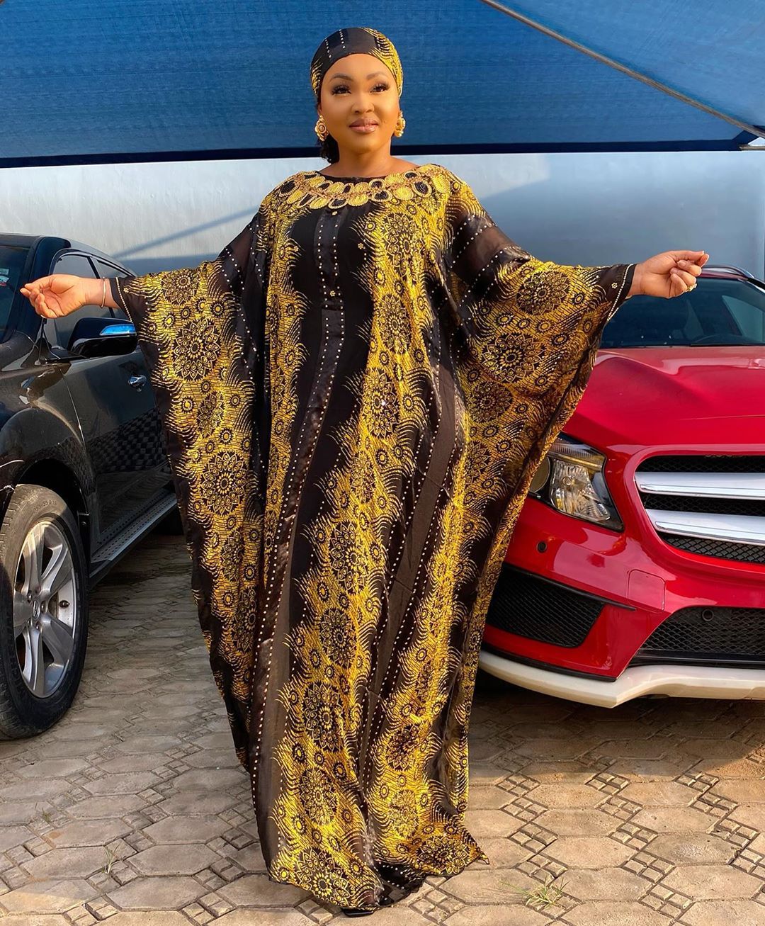 

African Dresses for Women Muslim Bat Sleeve Abaya Hijab Dresses Diamond 2 Piece Vestidos Moroccan Kaftan Gowns Ropa Islamic Robe