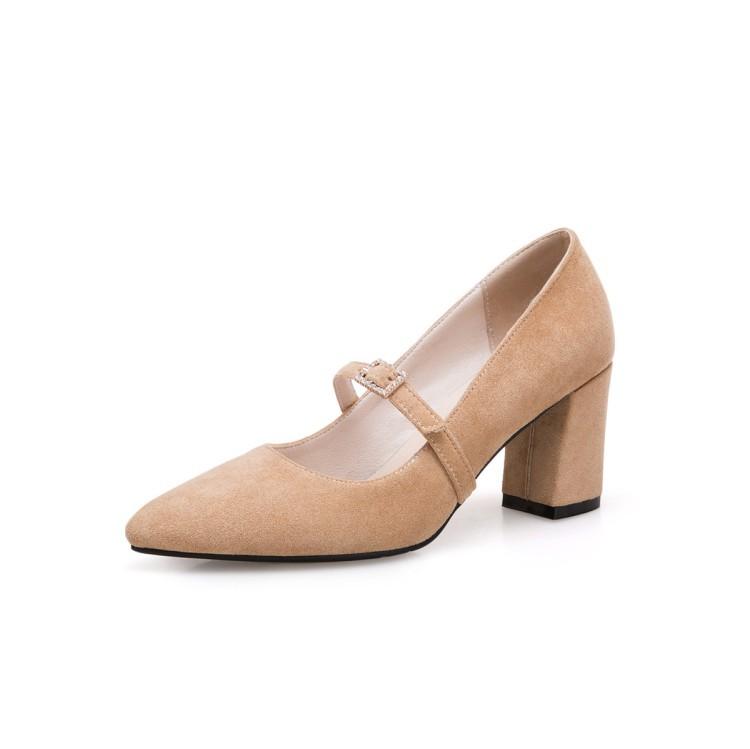 

Dress Shoes 18 Years Since The Tines With Small And Pure Fresh Spring Diamond Thick 43 Single Shoe Size Code 33-18129, Black