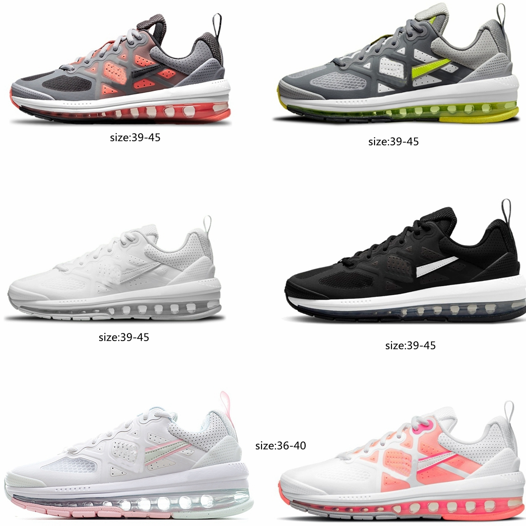 

2021 Men Women Genome Running Shoes Womens Bubble Gum Pink Mens Bright Mango Grey Orange Green Black White Full Hand Cushion Jogging Sneaker, Customize