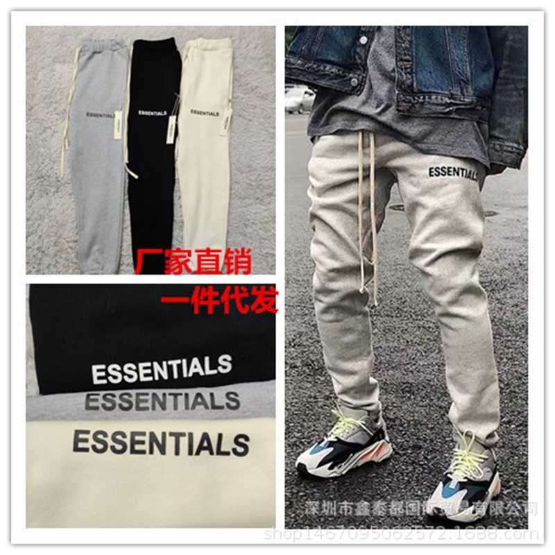 

19ss fashion autumn Winter pair Pants, Black