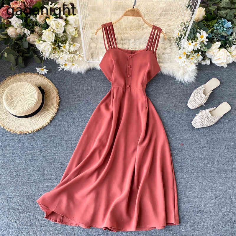 

Gaganight Sexy Beach Women Maxi Dress Sleeveless Bandage Holiday Solid Chic Ladies Dresses Backless Slim Bodycon Party Vestidos 210519, Red