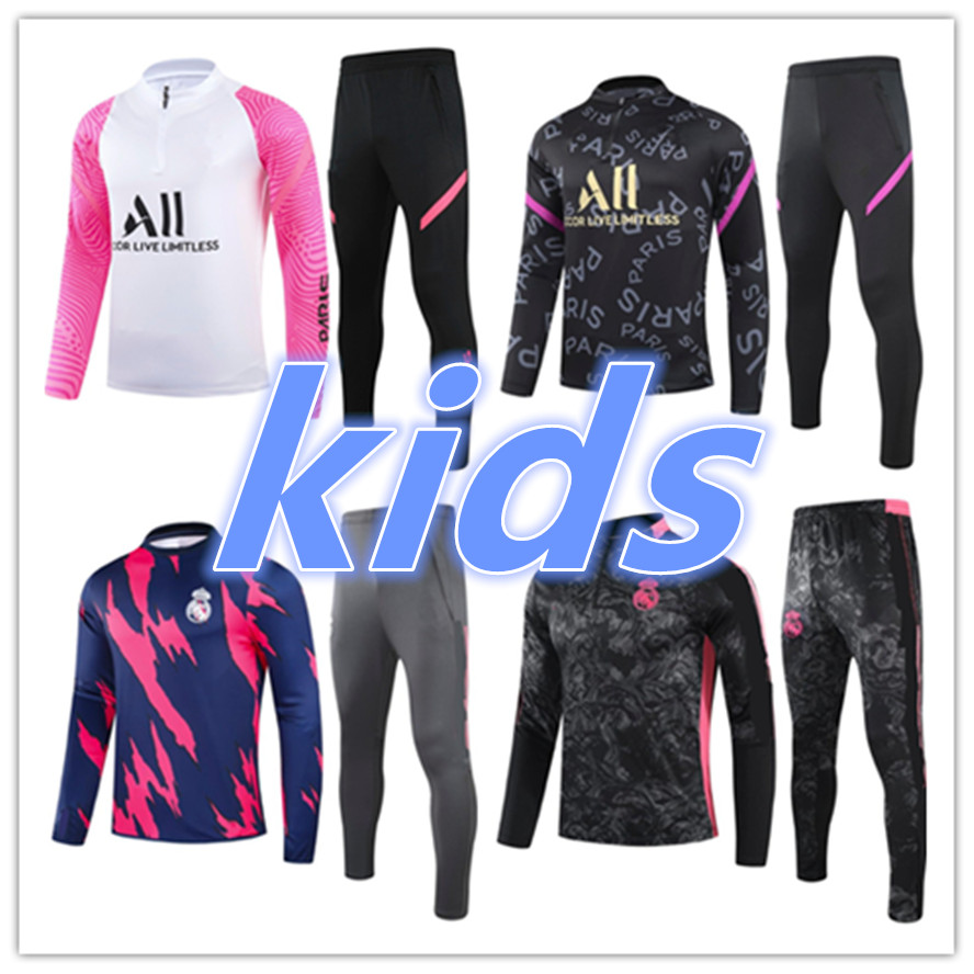 

2021 kids soccer tracksuit jersey kits 20 21 kid football training suit jogging jacket tracksuits, Kids tracksuit