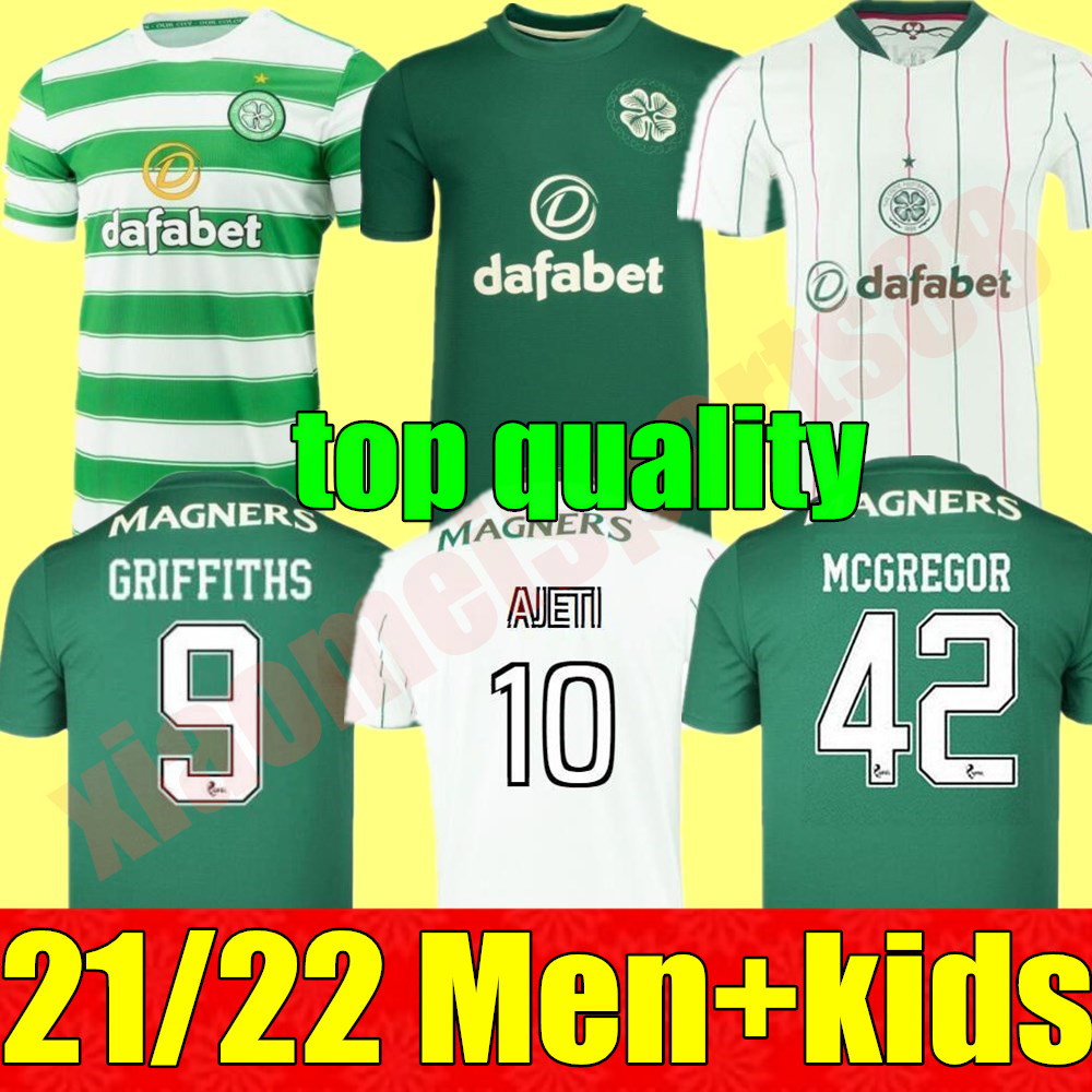 

adult Men + kids kit 21 22 Celtic Soccer Jerseys 2021 2022 Home away 3rd MCGREGOR BROWN GRIFFITHS EDOUARD Away FORREST CHRISTIE ROBERTS football uniform, Men 3rd