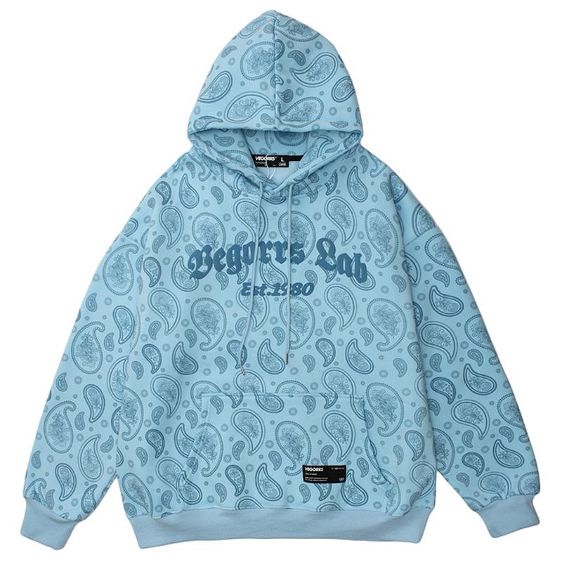 

Men's Hoodies & Sweatshirts Mens Paisley Print Hoodie Sweatshirt Harajuku 2021 Autumn Oversized Cotton Tops Unisex Loose Pullover Outwear Co, Black