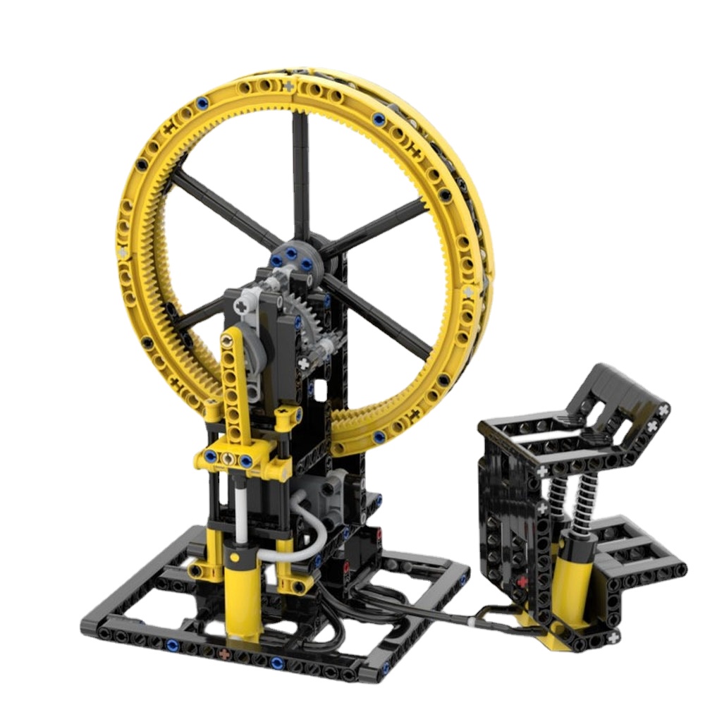 

2021 new MOC pneumatic vertical engine model buiding kit block self-locking bricks children's toy holiday birthday gift
