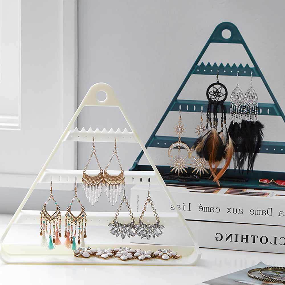 Triangle Jewelry Storage Rack Earring Rack Necklace Ring Bracelet Display Rack Jewelry Box Table Storage Box-image-689808284