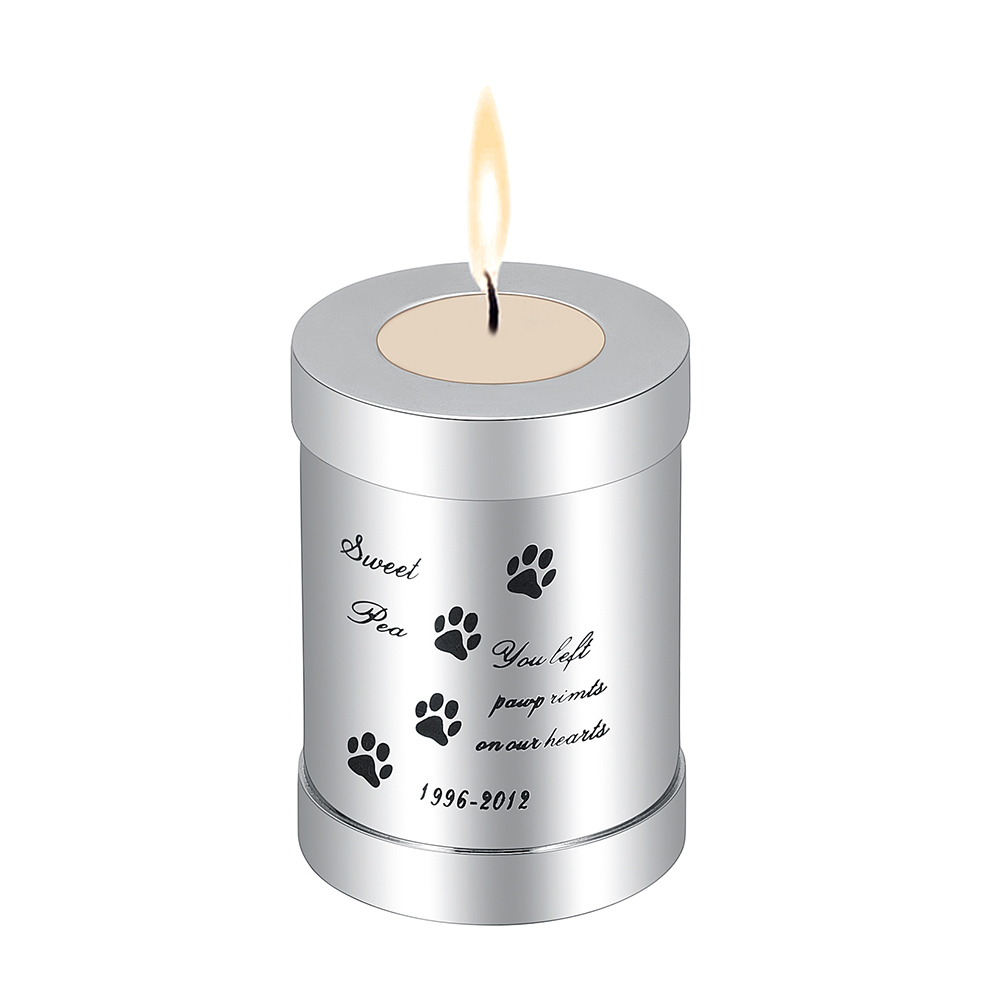 

Stainless Steel Mini Pendants Keepsake Prayer Candle Holder Cremation Urn
