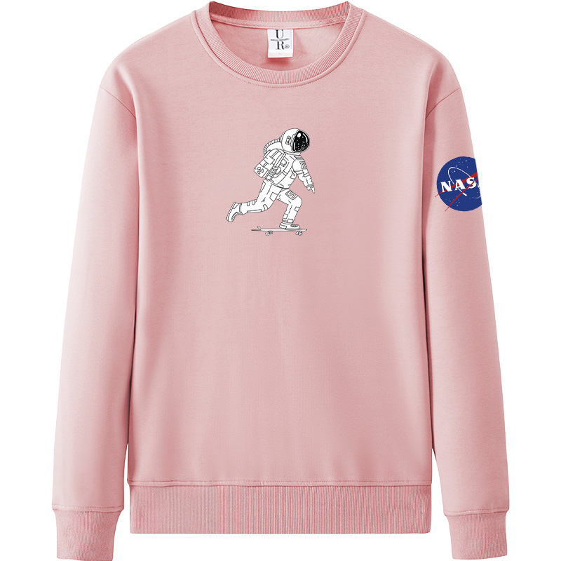 

Autumn and winter NASA Long Sleeve Men Women Hoodies Sweatshirts Plus Size 201-03, White 1