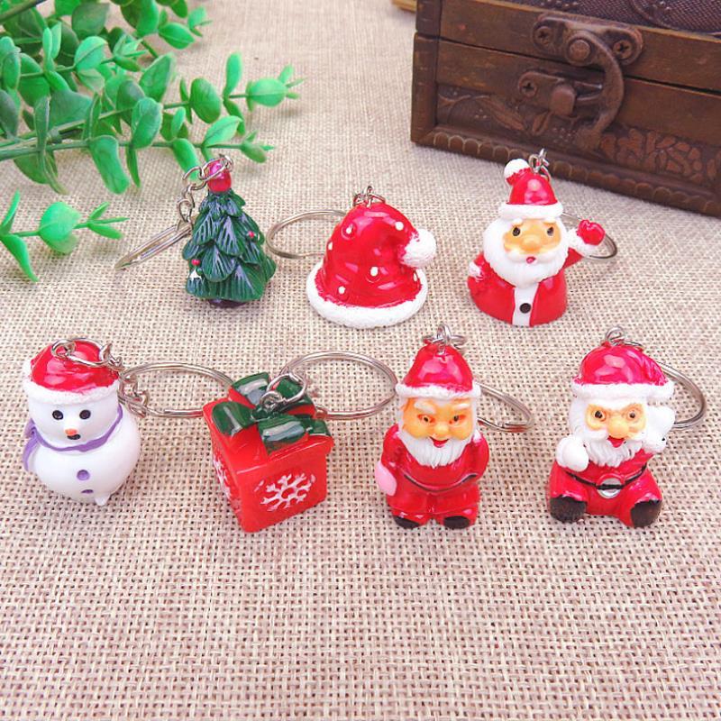 

Keychains 1PC 2021 Arrival Christmas Tree Father Hat Snowman Chris