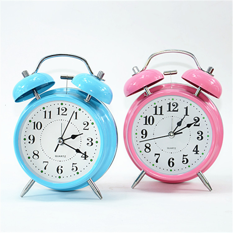 

rechargeable 4-inch silent metal alarm clock student dkbedside alarm clock