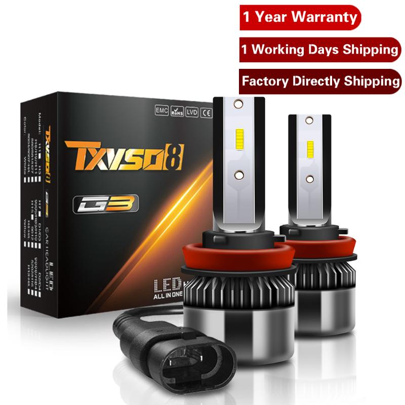 

Car Headlights TXVSO8 6000K H11 Led Lamps 12V Mini H8 For Bulbs H9 Auto Diode Lights 100W 10000LM Bombillas Coche