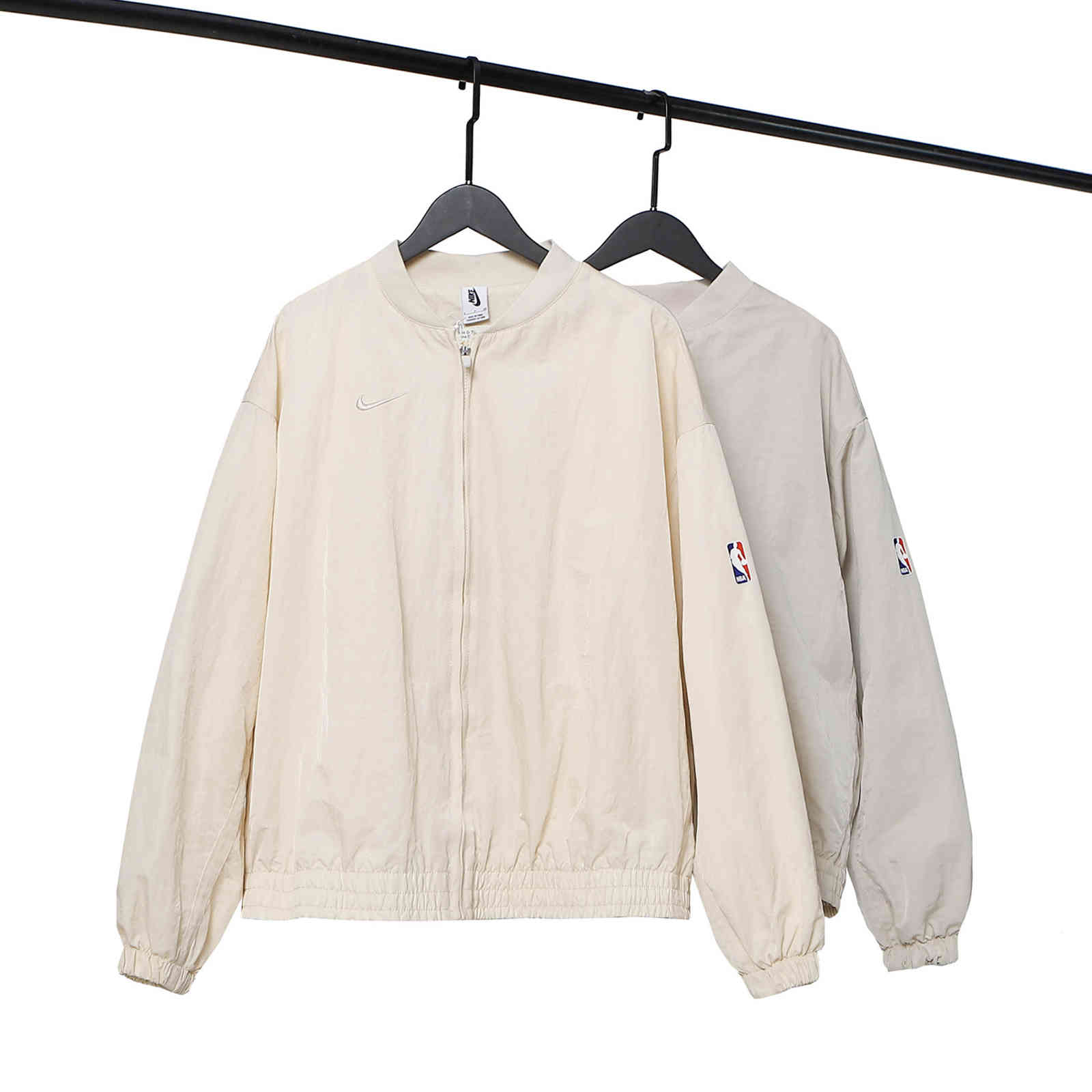 

High street fashion brand fog co branded embroidered men's and women's casual loose lovers' Baseball Jacket sports jacket, Apricot-xl