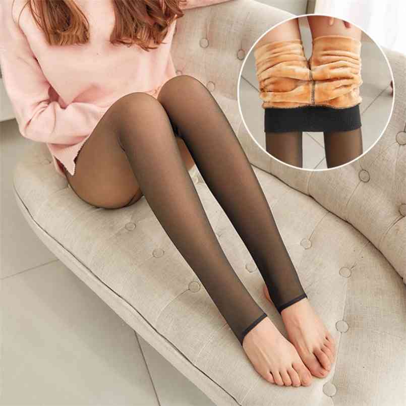 

Leggings Women Thick Legins Through The Meat Warm Pants Women's Leggings Warm Mesh Leggins For Womens Winter Clothes 210901, Caijiao gray