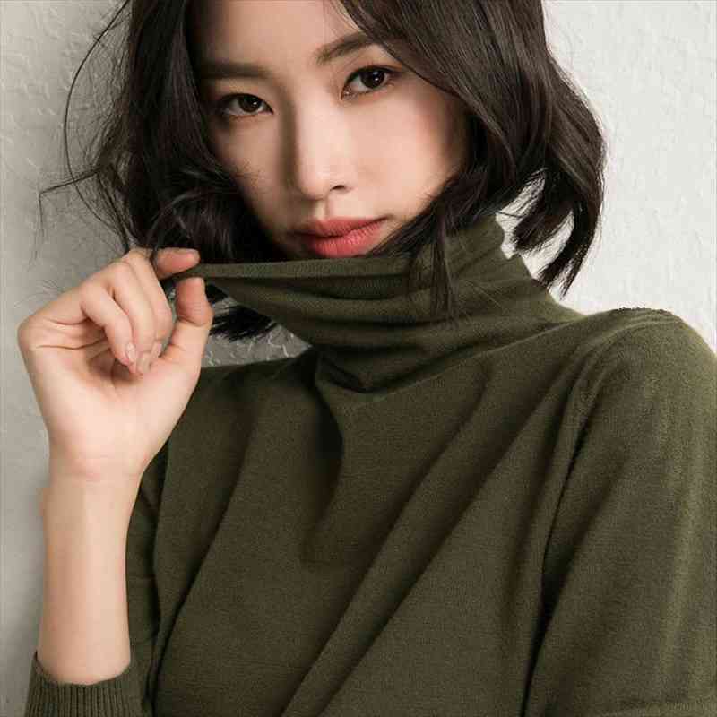 

spring turtleneck pullover slim for womens sweater women solid color knitted mori girl cloths casual, White;black
