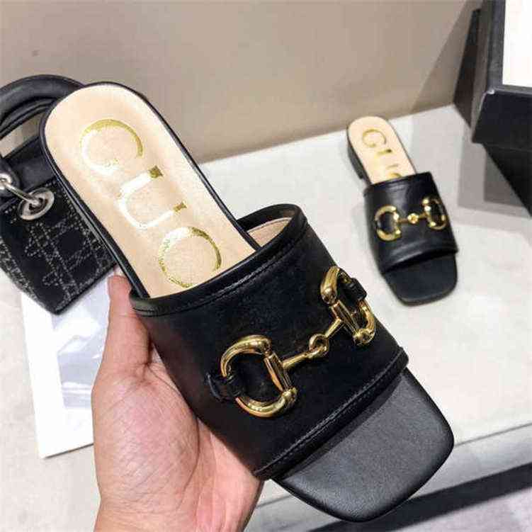 

luxury italy designer brand slippers super great quality with full package for women gift present lady birthday wedding sandals shoes heels 5VLC, Black
