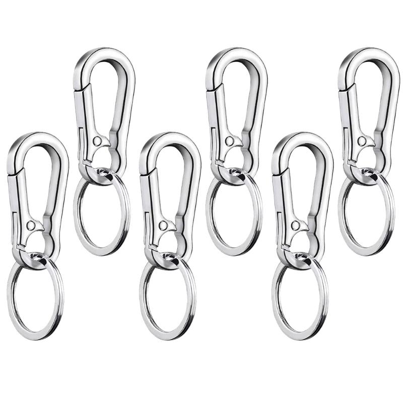 

Keychains 6 Pcs Zinc Alloy Key Chain Metal Ring Practical Bags Hanging Pendant