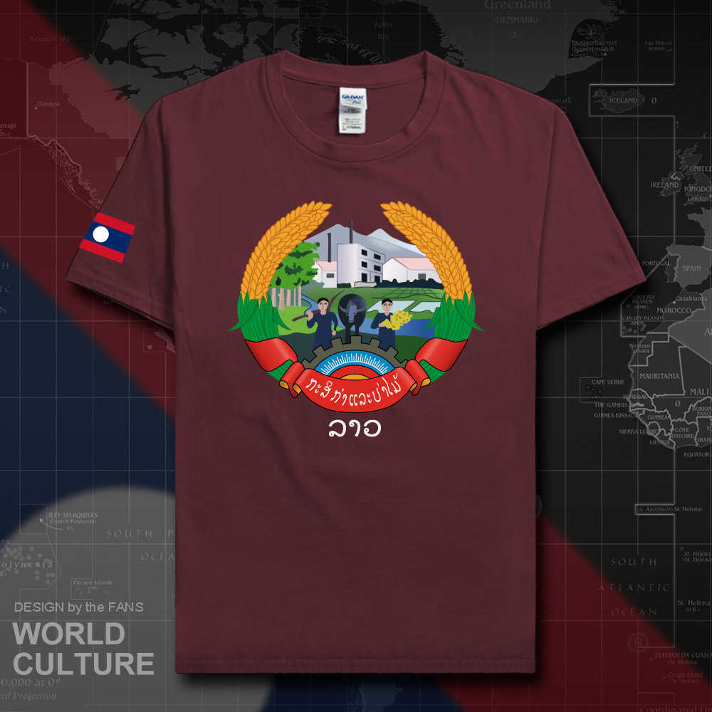 

Laos men t shirt fashion jerseys nation team 100% cotton t-shirt clothing country sporting footballer Tops Laotian Lao 20 X0621, T01gold