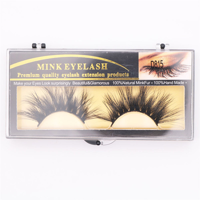 

25mm Lashes 3D Mink Hair False Eyelash Thick extra Long Eyelashes 27mm Eye Lash Makeup Beauty D815