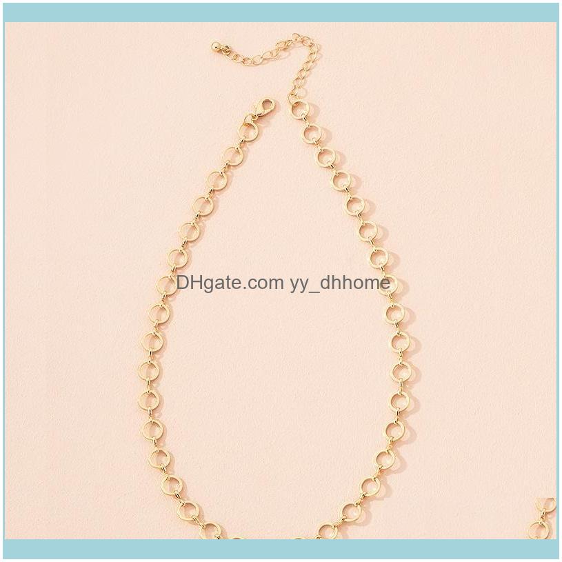 

Necklaces & Pendants Jewelrycreative Design Hollow-Out Circle Choker Necklace For Women Chains Drop Delivery 2021 Csub1