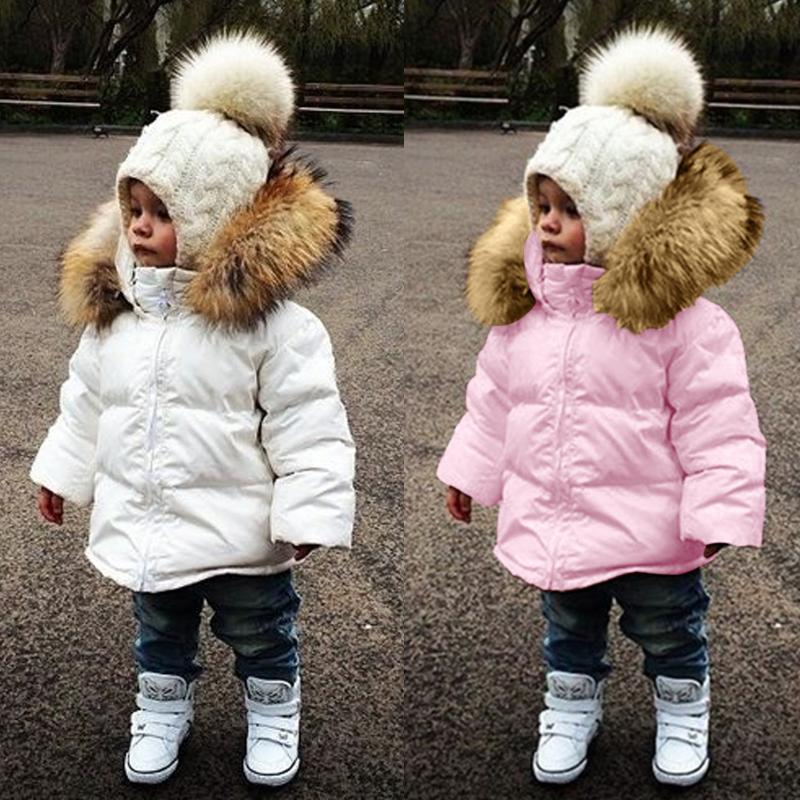 

Jackets Children Winter Down Jacket Kids Baby Boys Girls Padded Snowsuit Infant Clothes Warm Hooded Coat Outerwear 12M-5Y, Blue;gray