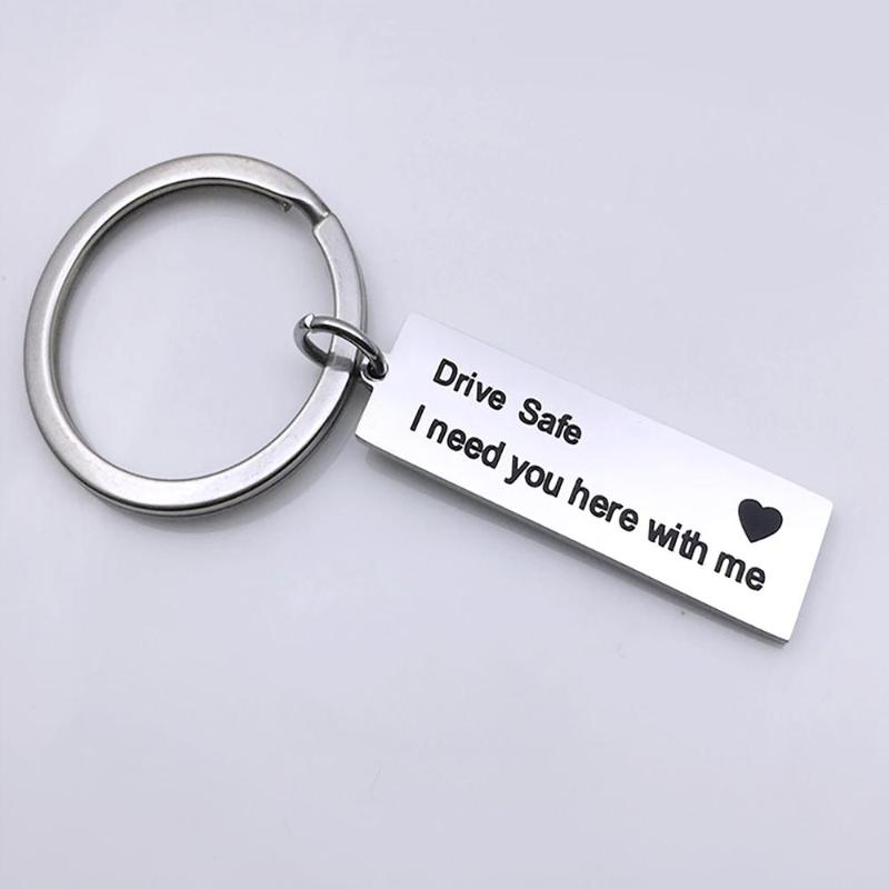 

Keychains Fashion Family Members Jewelry Drive Safe Motorcycle Ship Keychain Stainless Steel Keyring For Couple Father Mother's Day Gifts