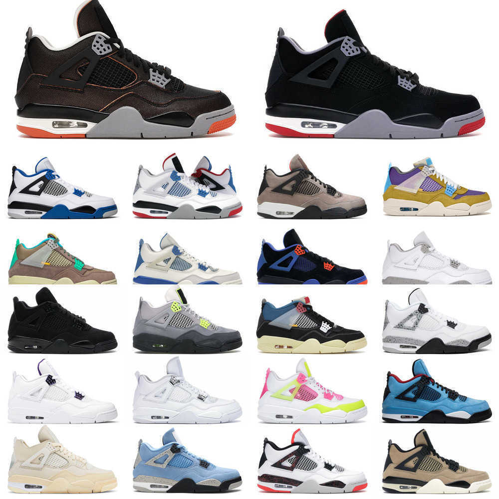 

2022 Newest Men basketball shoes Jumpman 4 4s Pure Money White Oreo Black Cat University Blue mens trainers sports sneakers size 5.5-13, Customize
