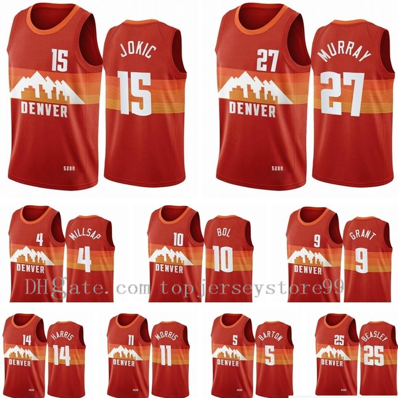 

Vintage Basketball Jersey City 7 Facundo Campazzo Jersey 15 Jokic 14 Gary Harris Jamal 27 Murray Zeke Nnaji Red Classic Edition 10 Bol Breathable Size S-2XL