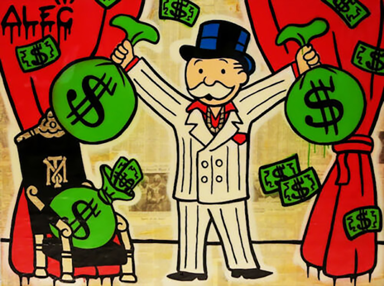 Alec Monopoly Money Huge Oil Painting On Canvas Home Decor Handcrafts /HD Print Wall Art Pictures Customization is acceptable 21060101-image-702771342