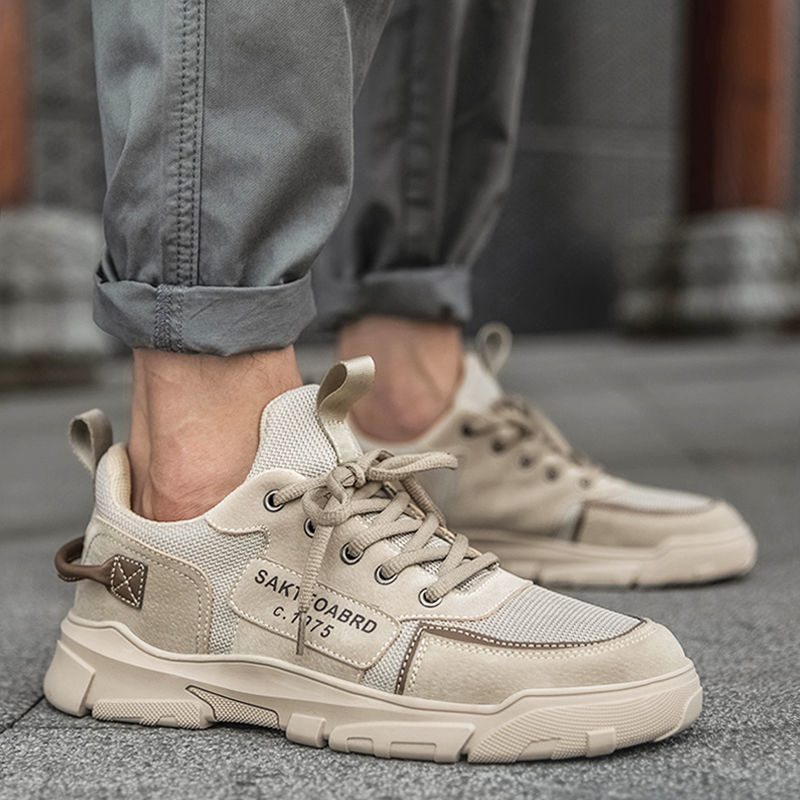 

2021 autumn work men's shoes low-top Martin shoe black grey winter casual British short boots tooling size 39-44, Item#1