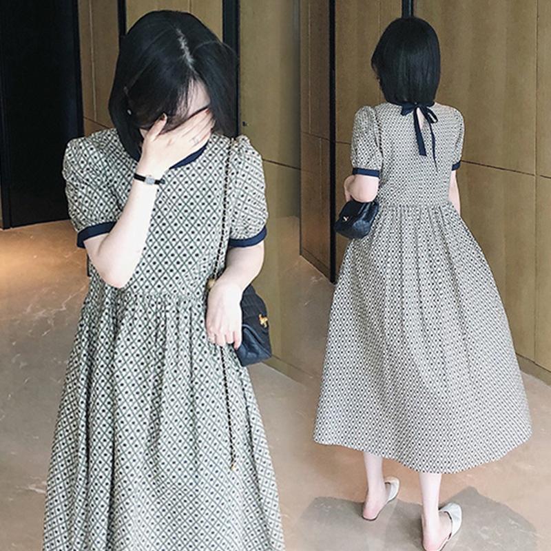 

Maternity Dresses 816# Summer Korean Fashion Chic Ins Printed Nursing Dress A Line Slim Feeding Clothes For Pregnant Women Pregnancy, White