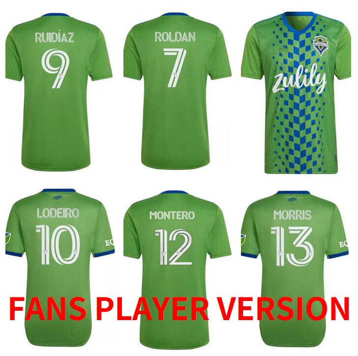 

FANS PLAYER VERSION MLS 2022 2023 Seattle Sounders SOCCER JERSEYS 22 23 MAILLOTS Roldan Lodeiro Montero MORRIS camisetas de fútbol purple football shirts