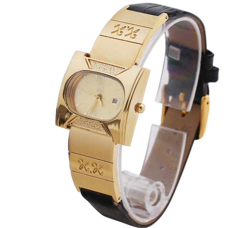 

Wristwatches 2021 Idis Leather Watch Fashion Designer Student Women, Gold
