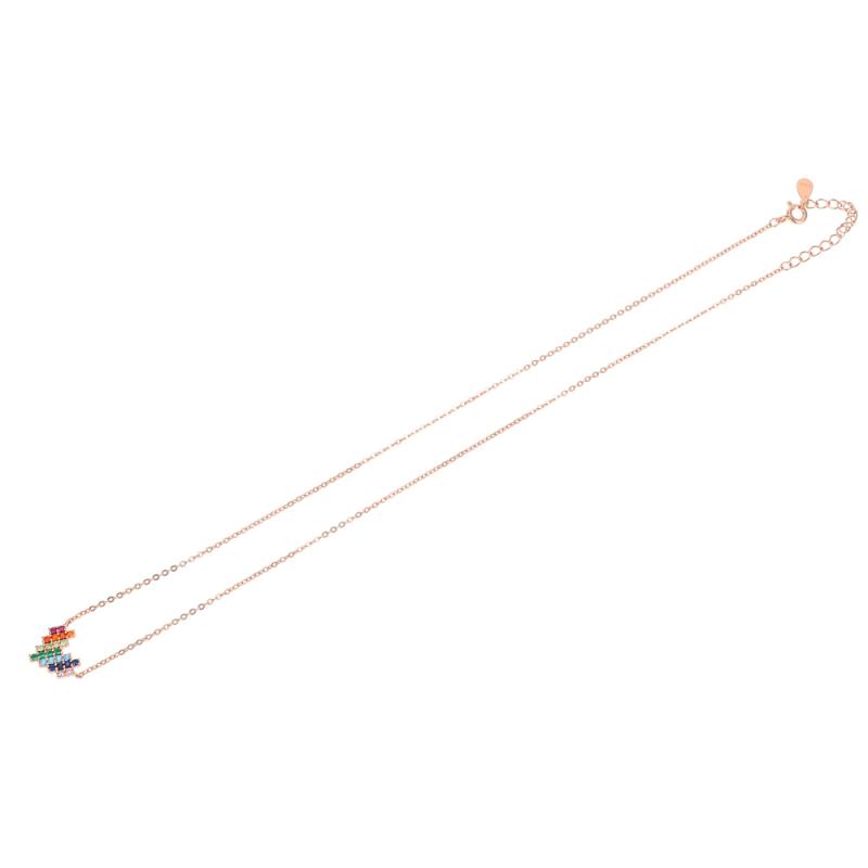 

Pendant Necklaces 1Pc Female Stylish Neck Heart Shaped Chain Necklace (Rose Gold)